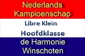 NK Libre Klein Hoofdklasse in Sociëteit De Harmonie: 7 en 8 april 2018 Sociëteit De Harmonie Winschoten